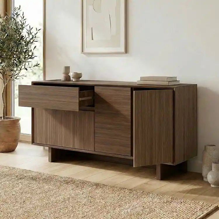 Μπουφές Capri Megapap χρώμα καρυδί milano 146x45x76,5εκ. | GP037-0331,1