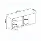 Μπουφές Capri Megapap χρώμα καρυδί milano 146x45x76,5εκ. | GP037-0331,1