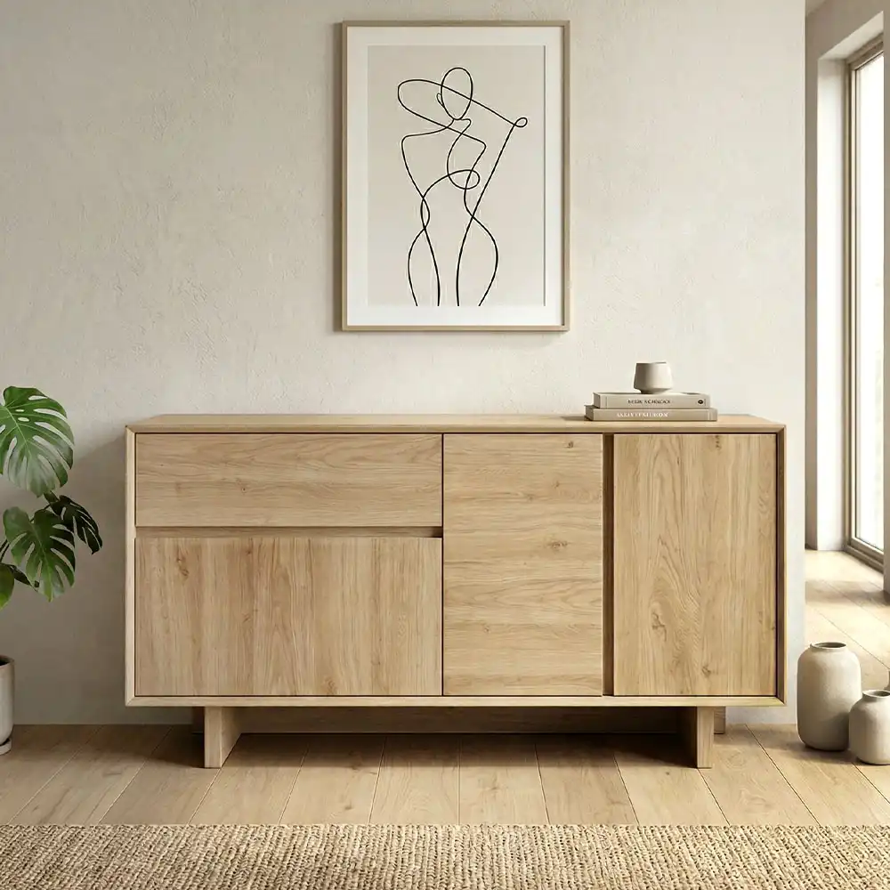 Μπουφές Capri Megapap χρώμα sapphire oak 146x45x76,5εκ. | GP037-0331,2