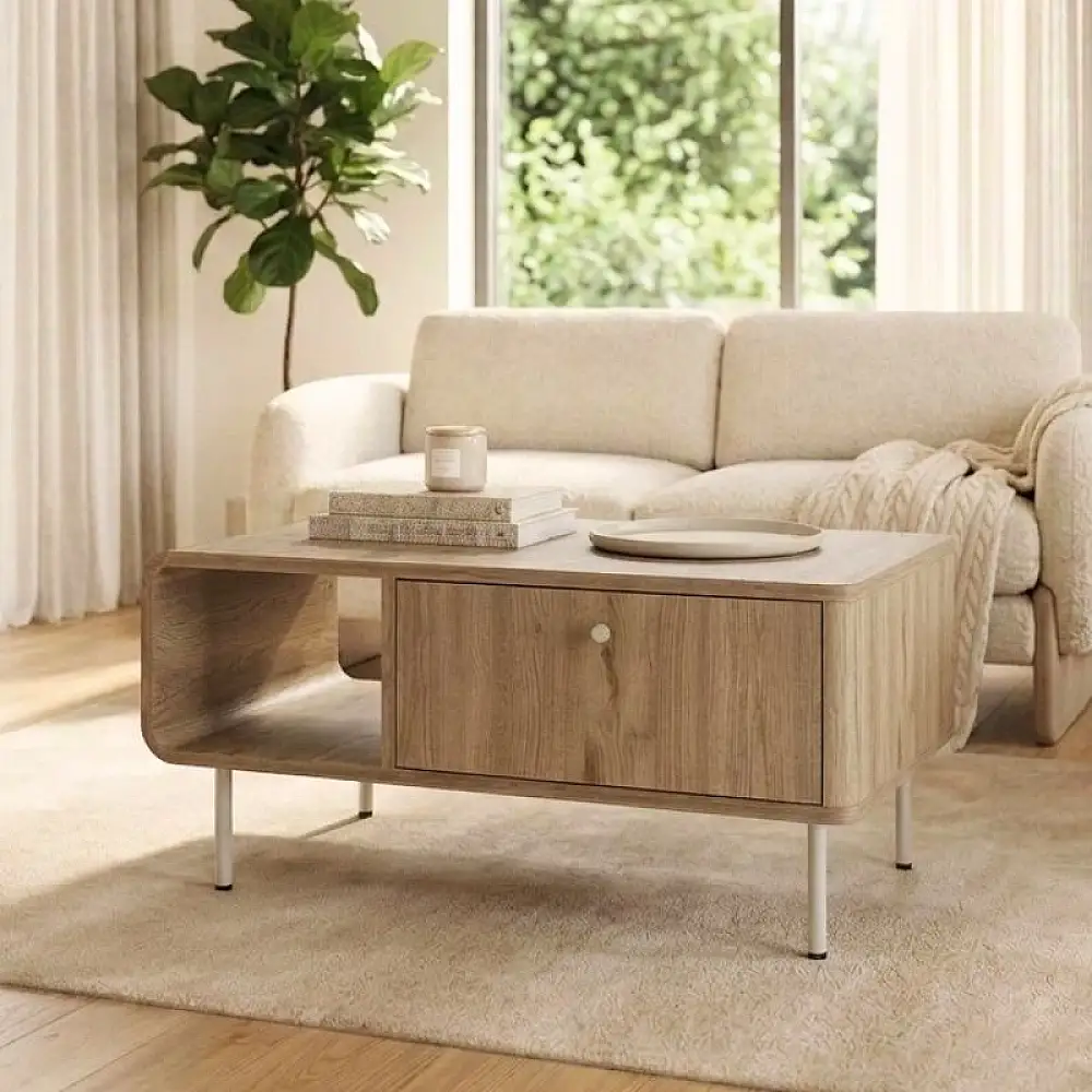 Τραπεζάκι σαλονιού Colia Megapap χρώμα sepet oak 90x60x40,4εκ. | GP037-0335,1