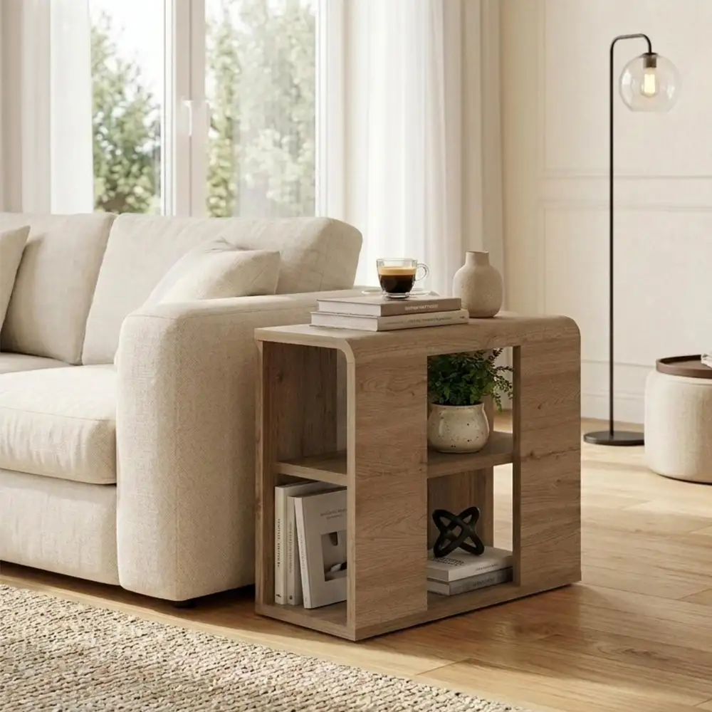 Τραπεζάκι βοηθητικό Colia Megapap χρώμα sepet oak 58x25x50εκ. | GP037-0337,1