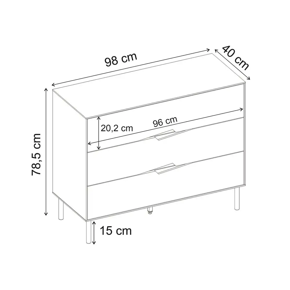 Συρταριέρα Marquise Megapap χρώμα sandstone 98x40x78,5εκ. | GP037-0339,1
