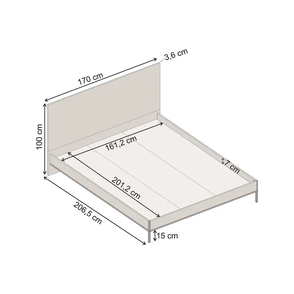 Κρεβάτι Mars Megapap χρώμα καρυδί Ud 160x200εκ. | GP037-0346,1