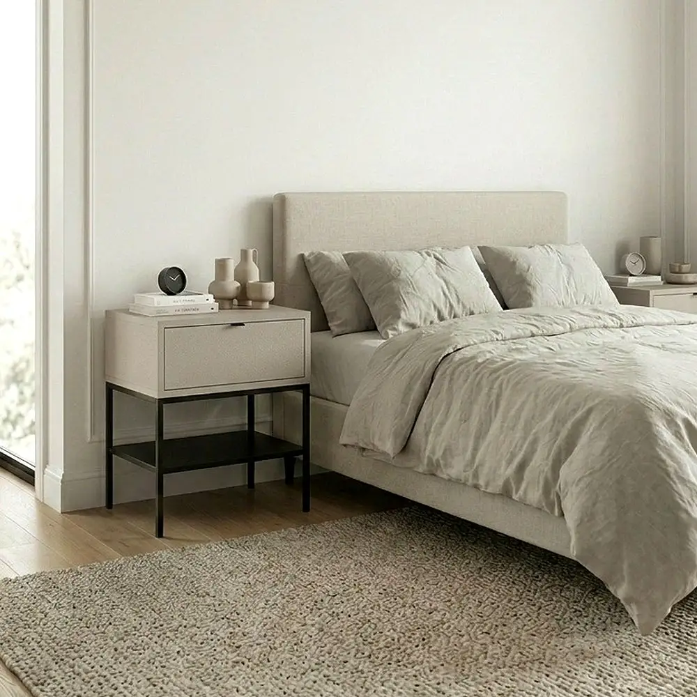 Κομοδίνο Melis Megapap χρώμα sandstone 45x35x56,4εκ. | GP037-0348,2