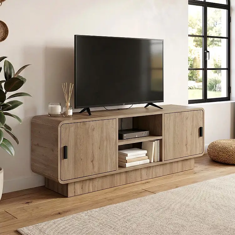 Έπιπλο τηλεόρασης Rovel Megapap χρώμα sepet oak 140,3x39x50εκ. | GP037-0351,1