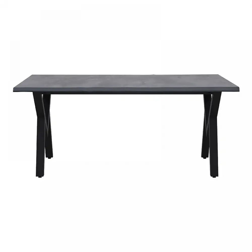 Τραπέζι Walter Megapap Mdf - μεταλλικό χρώμα σκούρο γκρι σκυροδέματος 140x80x75εκ. | GP038-0003,3