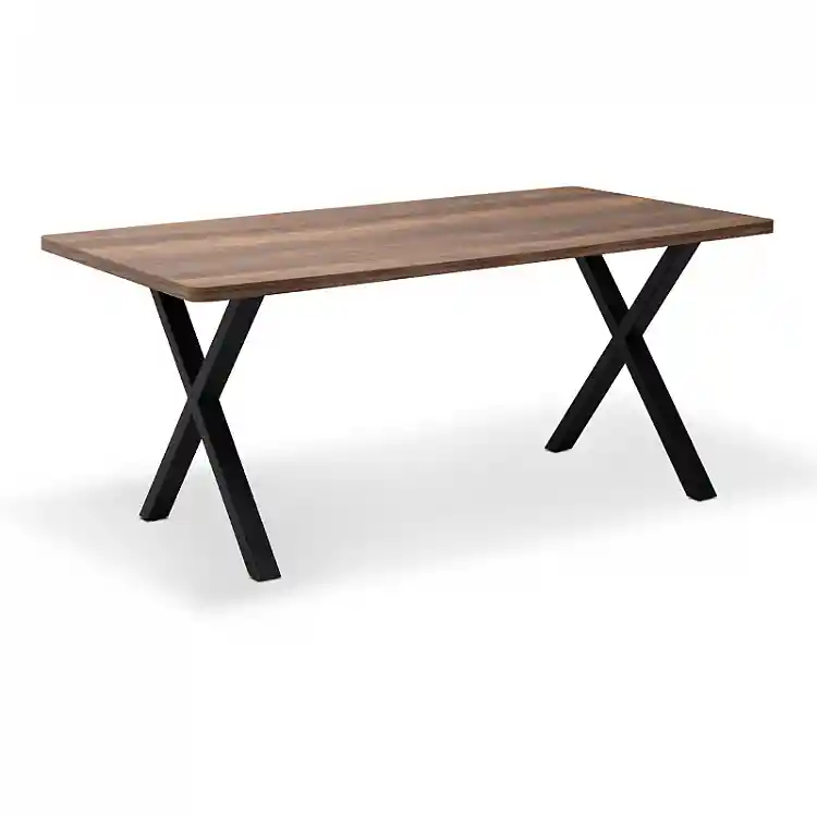 Τραπέζι Jeremy Megapap Mdf - μεταλλικό χρώμα καρυδί 140x80x75εκ. | GP038-0006,2