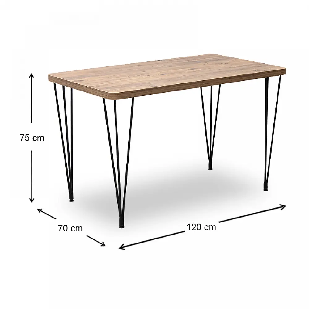 Τραπέζι Roger Megapap Mdf - μεταλλικό χρώμα ακακίας 120x70x75εκ. Τραπέζι Roger Megapap Mdf - μεταλλικό χρώμα ακακίας 120x70x75εκ.