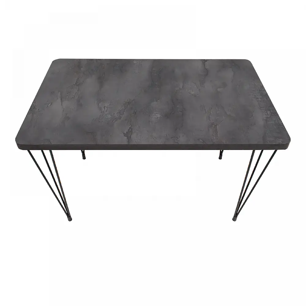 Τραπέζι Roger Megapap Mdf - μεταλλικό χρώμα σκούρο γκρι σκυροδέματος 120x70x75εκ. | GP038-0011,3