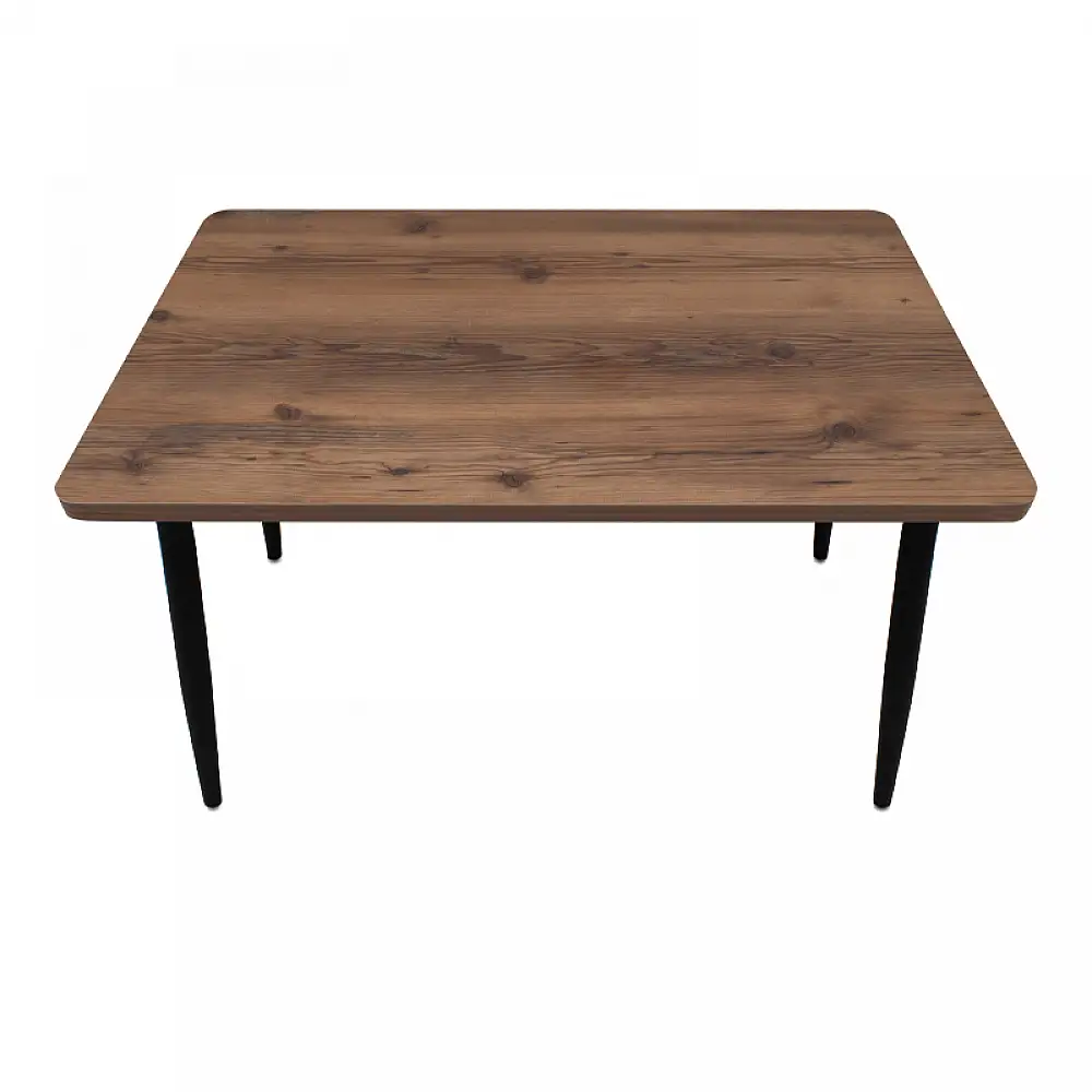 Τραπέζι Levico Megapap Mdf - μεταλλικό χρώμα καπνιστή καρυδιά 130x75x75εκ. | GP038-0028,2