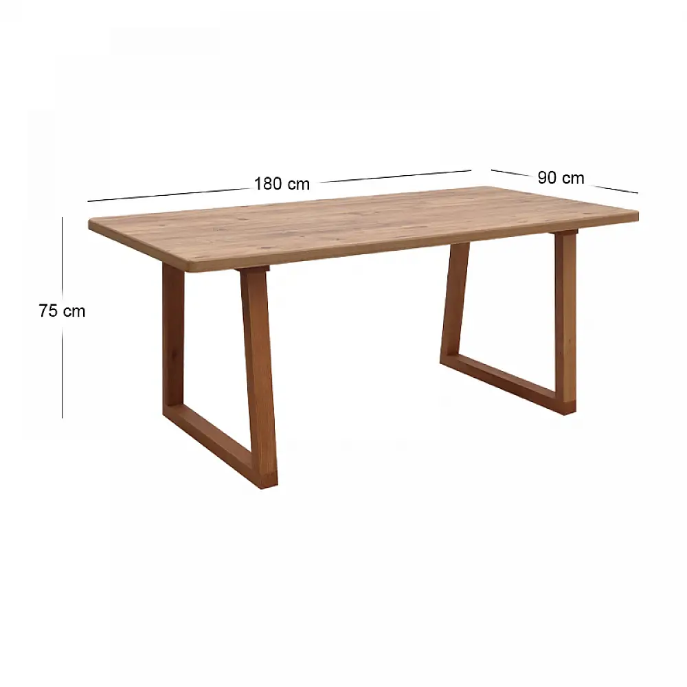 Τραπέζι Liora Megapap Mdf - ξύλινο χρώμα ακακίας 180x90x75εκ. | GP038-0030,1