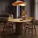 Τραπέζι Hazar Megapap Mdf χρώμα travertine - sandstone Ø119,5x76εκ. | GP038-0034,1