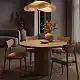 Τραπέζι Hazar Megapap Mdf χρώμα travertine - sandstone Ø100,5x76εκ. | GP038-0035,1