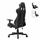 Καρέκλα γραφείου Gaming Alonso Megapap από τεχνόδερμα χρώμα μαύρο 67x70x125/135 εκ. | GP040-0008,1