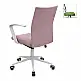 Καρέκλα γραφείου Berlin Megapap υφασμάτινη χρώμα ροζ - λευκό 64x63x89/96εκ. | GP040-0015,2