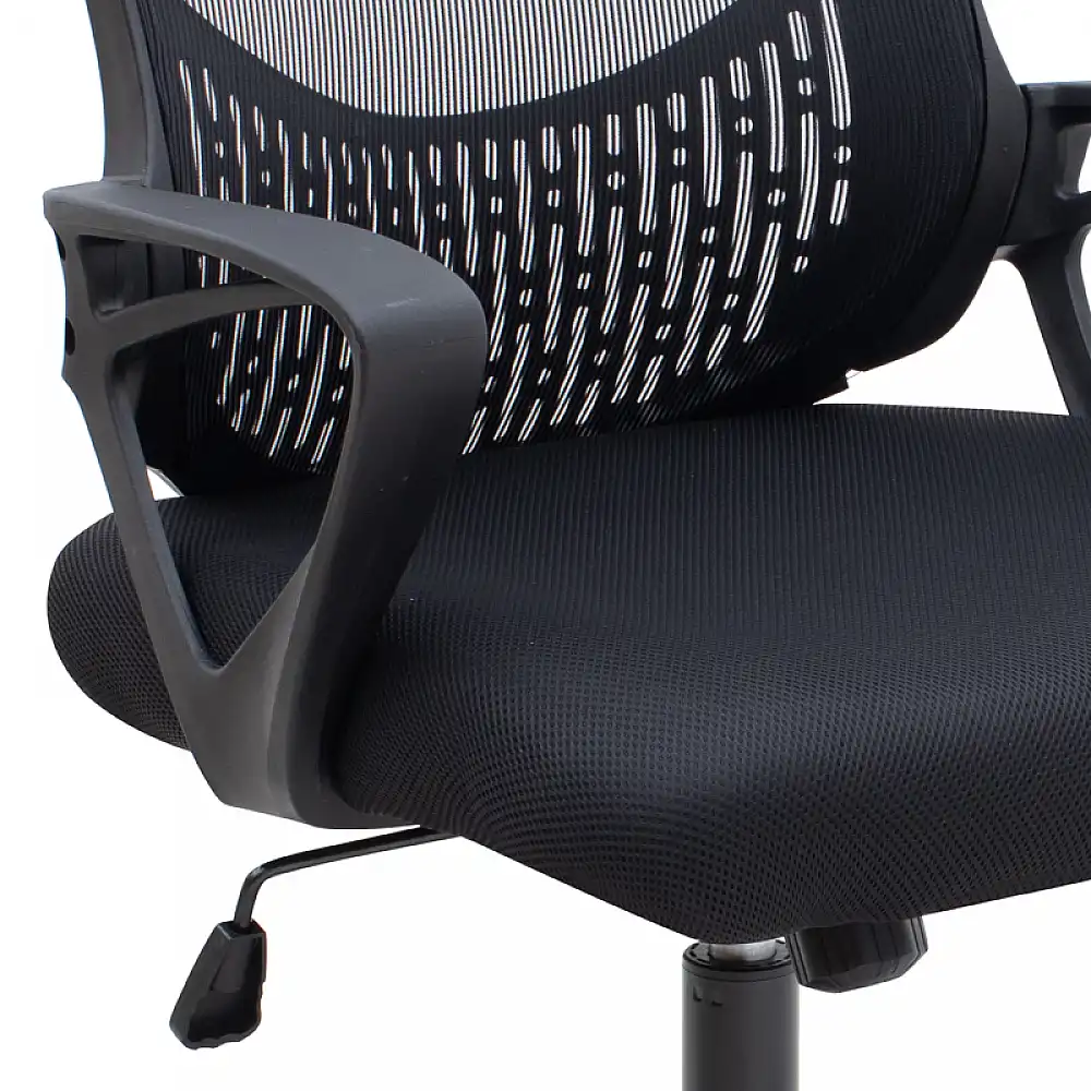 Καρέκλα γραφείου Freda Megapap με ύφασμα Mesh χρώμα μαύρο 65x65x90/100εκ. | GP040-0020,1