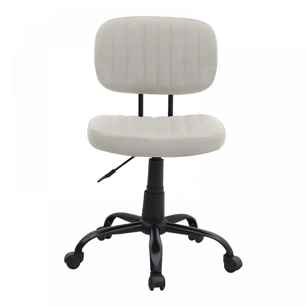 Καρέκλα γραφείου Romano Megapap από τεχνόδερμα χρώμα λευκό 46x53x79/86εκ. | GP040-0023,2