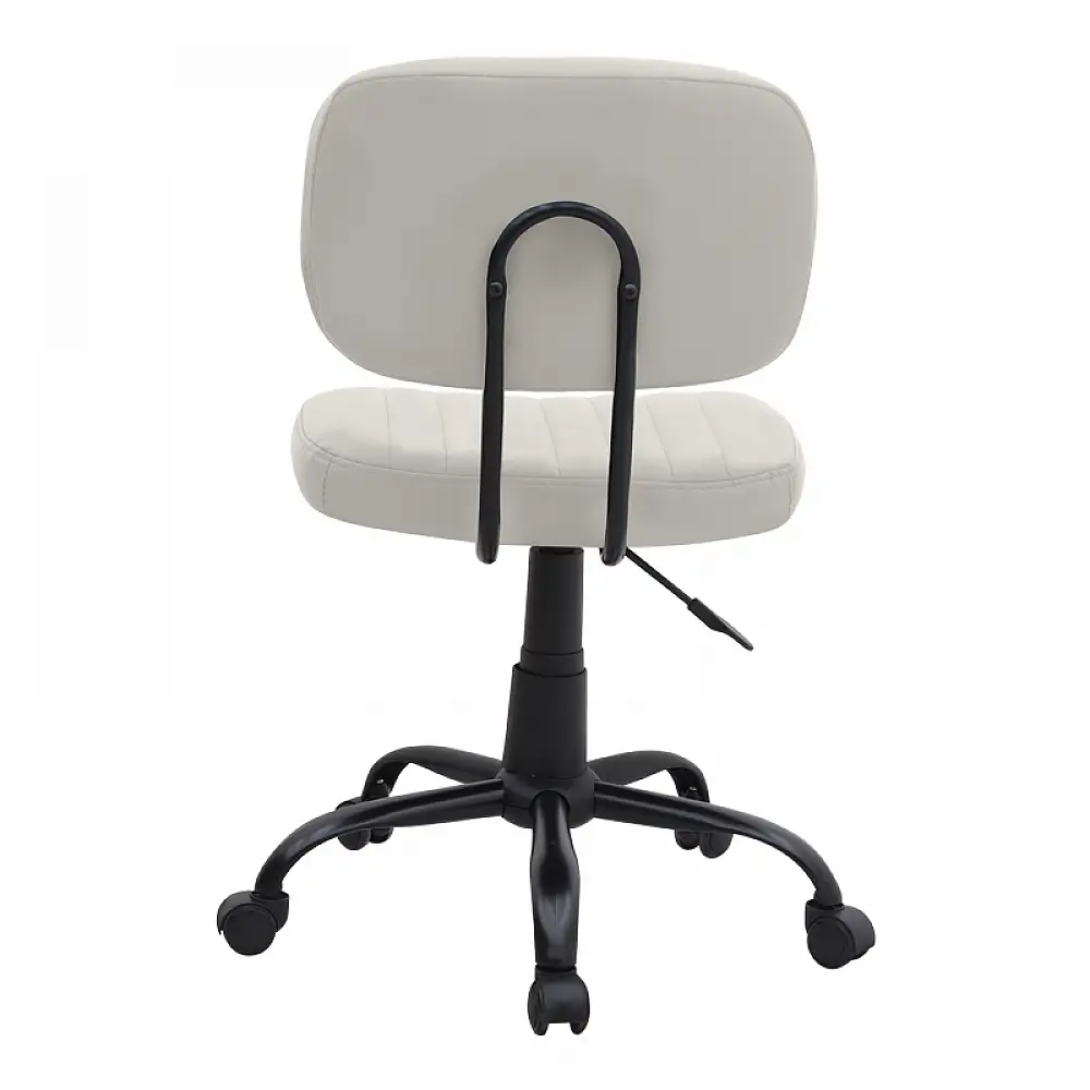 Καρέκλα γραφείου Romano Megapap από τεχνόδερμα χρώμα λευκό 46x53x79/86εκ. | GP040-0023,2