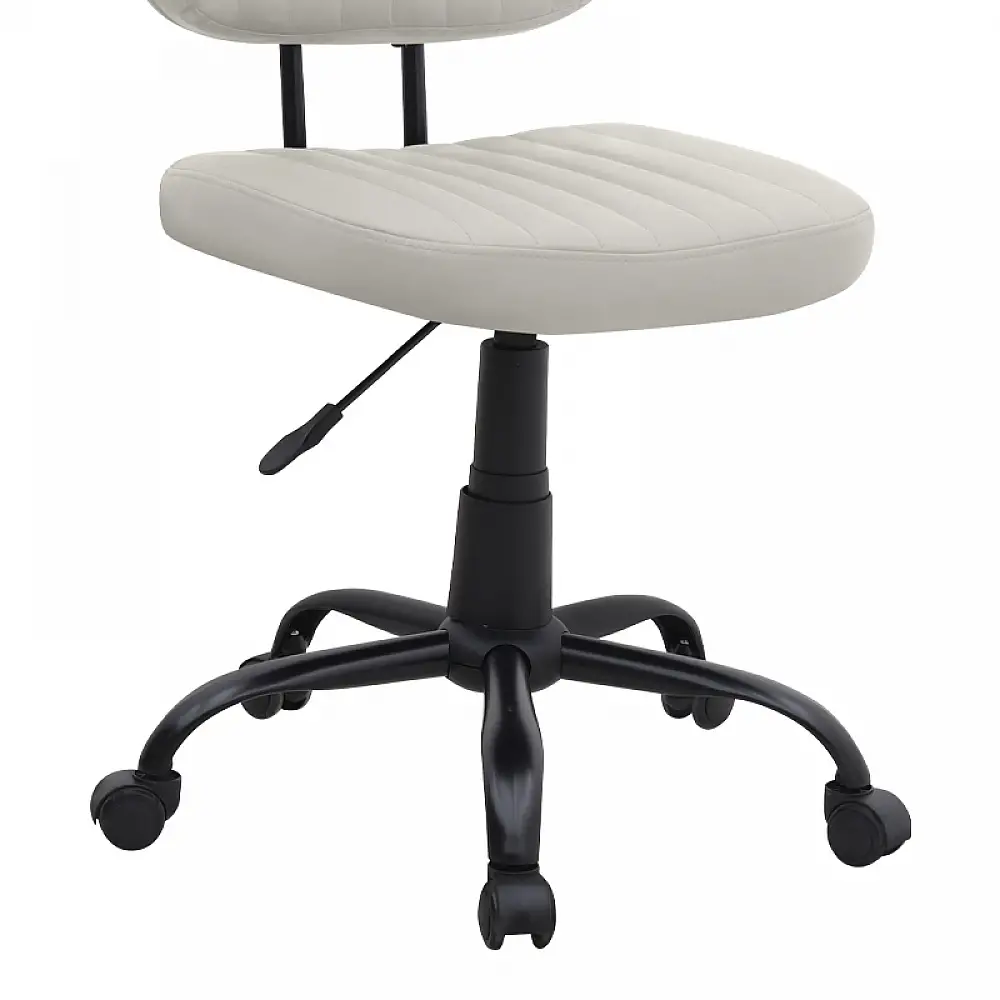 Καρέκλα γραφείου Romano Megapap από τεχνόδερμα χρώμα λευκό 46x53x79/86εκ. | GP040-0023,2