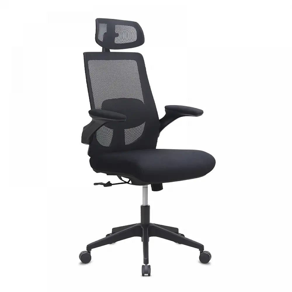 Καρέκλα γραφείου διευθυντική Belora Megapap με ύφασμα Mesh χρώμα μαύρο 63,5x62x117/127εκ. | GP040-0025,1