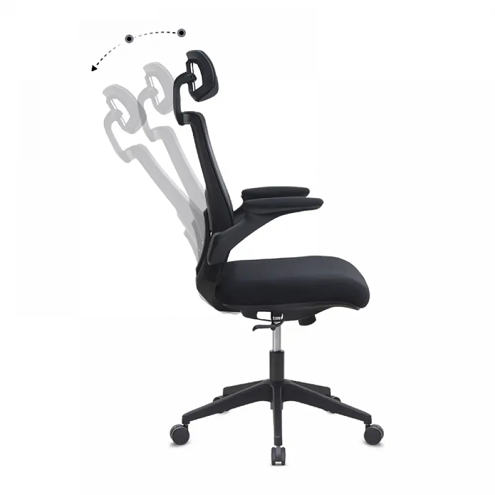 Καρέκλα γραφείου διευθυντική Belora Megapap με ύφασμα Mesh χρώμα μαύρο 63,5x62x117/127εκ. | GP040-0025,1