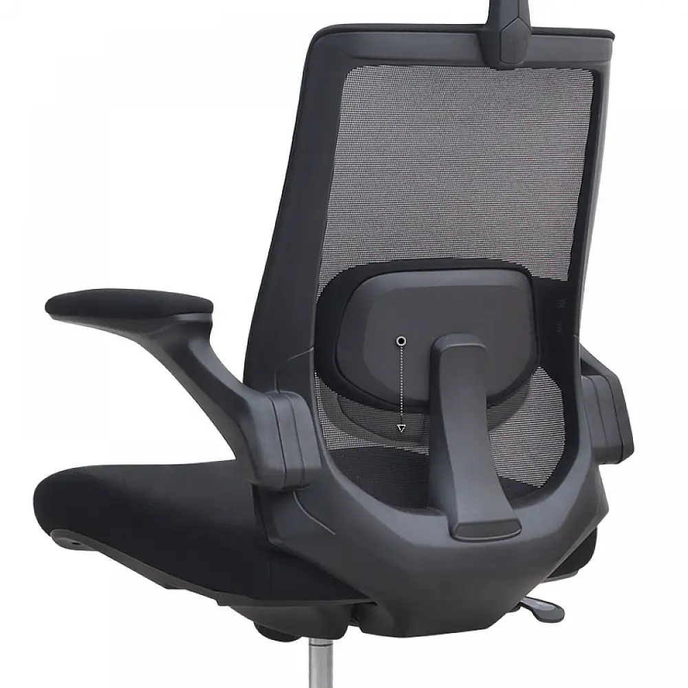 Καρέκλα γραφείου διευθυντική Belora Megapap με ύφασμα Mesh χρώμα μαύρο 63,5x62x117/127εκ. | GP040-0025,1