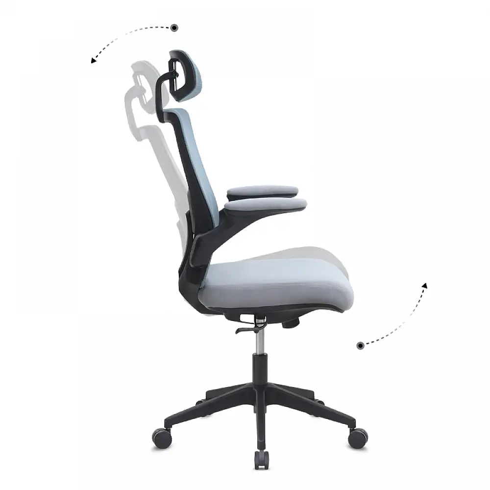 Καρέκλα γραφείου διευθυντική Belora Megapap με ύφασμα Mesh χρώμα γκρι 63,5x62x117/127εκ. | GP040-0025,2