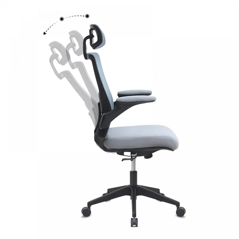 Καρέκλα γραφείου διευθυντική Belora Megapap με ύφασμα Mesh χρώμα γκρι 63,5x62x117/127εκ. | GP040-0025,2