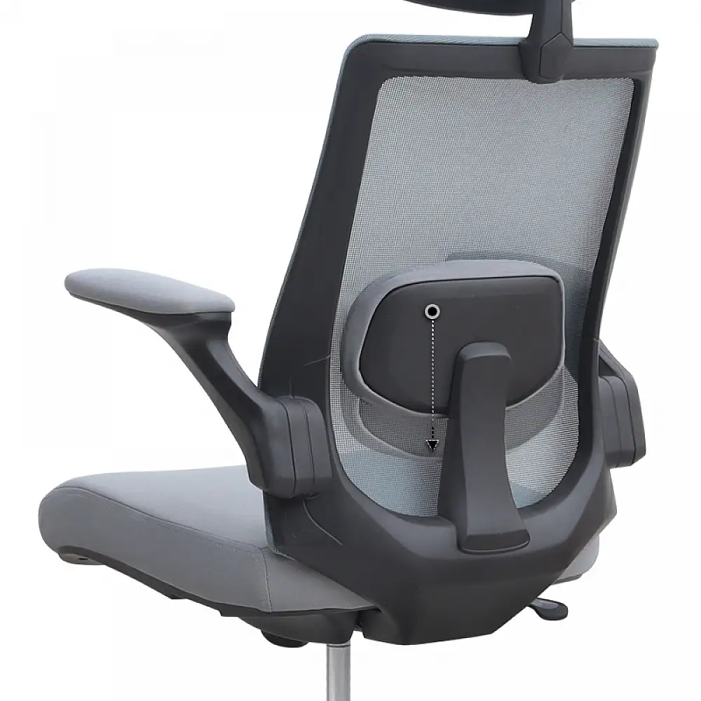 Καρέκλα γραφείου διευθυντική Belora Megapap με ύφασμα Mesh χρώμα γκρι 63,5x62x117/127εκ. | GP040-0025,2