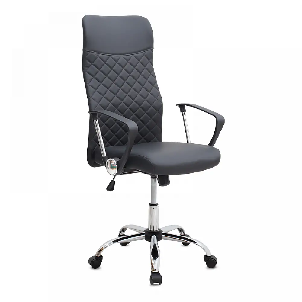 Καρέκλα γραφείου Novaro Megapap από τεχνόδερμα χρώμα μαύρο 61x68x111/121εκ. | GP040-0026,1