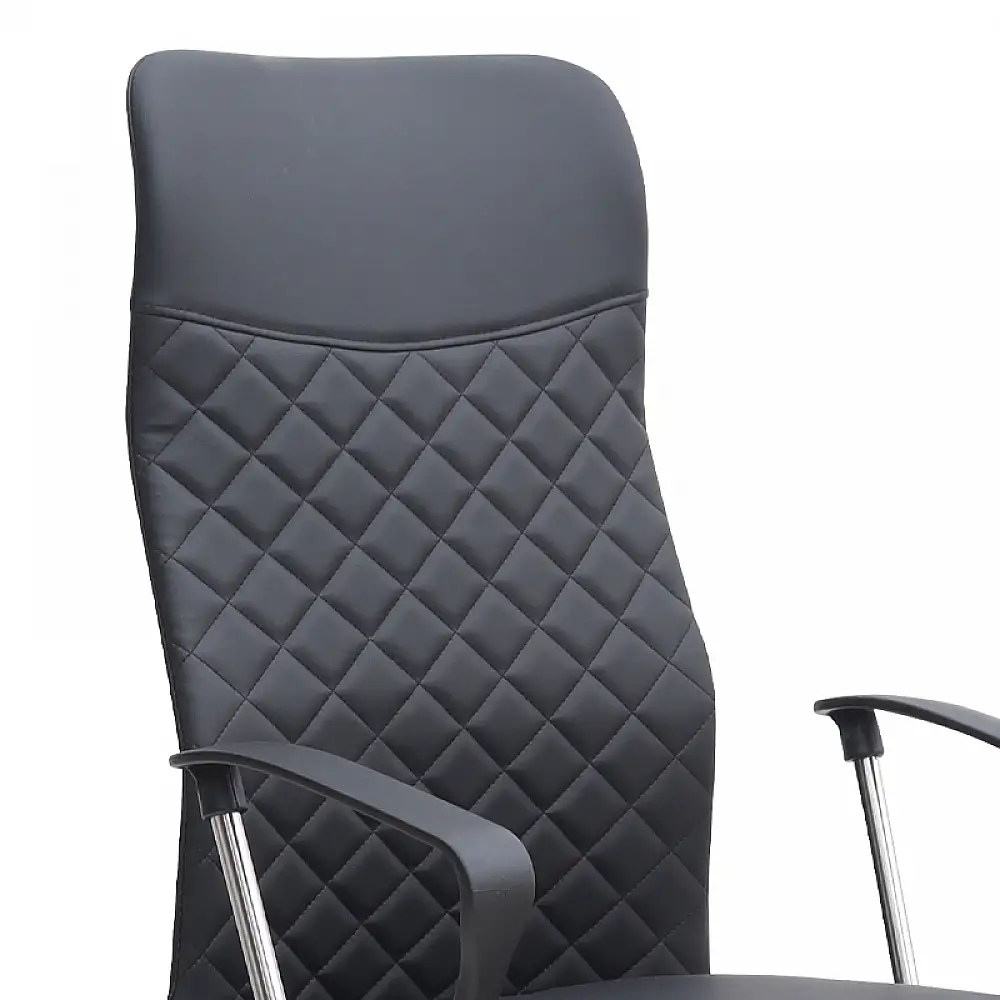 Καρέκλα γραφείου Novaro Megapap από τεχνόδερμα χρώμα μαύρο 61x68x111/121εκ. | GP040-0026,1