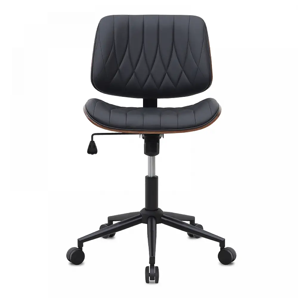 Καρέκλα γραφείου Corina Megapap από τεχνόδερμα χρώμα μαύρο 60x65x82/92εκ. | GP040-0028,1