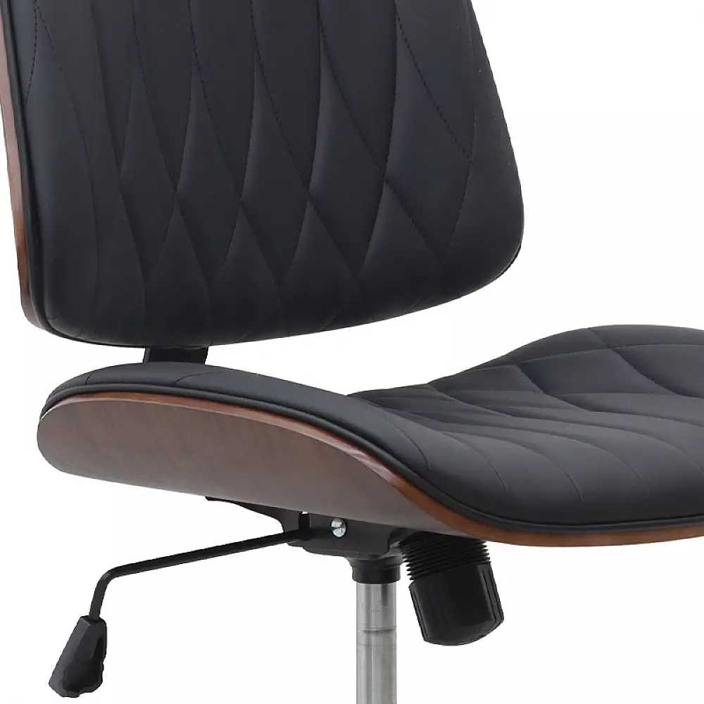 Καρέκλα γραφείου Corina Megapap από τεχνόδερμα χρώμα μαύρο 60x65x82/92εκ. | GP040-0028,1