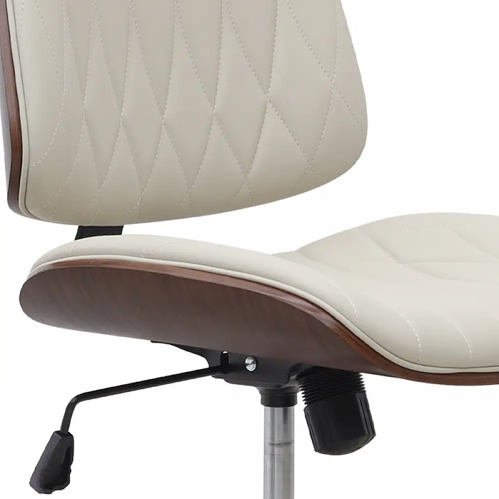 Καρέκλα γραφείου Corina Megapap από τεχνόδερμα χρώμα ανοιχτό μπεζ 60x65x82/92εκ. | GP040-0028,2