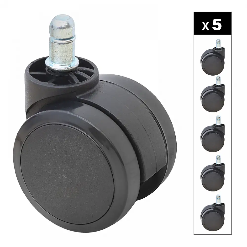 Ανταλλακτικά Ροδάκια Megapap για καρέκλες γραφείου σετ 5 τμχ χρώμα μαύρο | GP040-0031,1