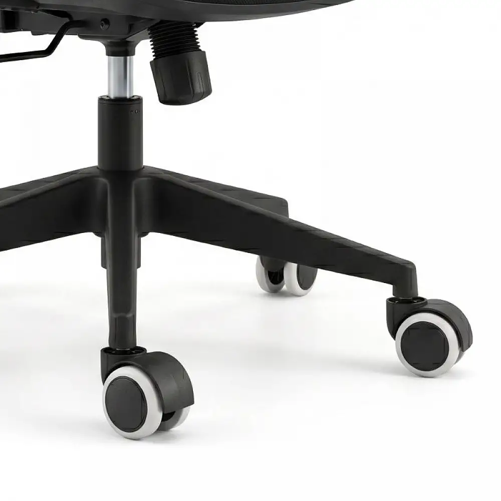 Ανταλλακτικά Ροδάκια Megapap για καρέκλες γραφείου σετ 5 τμχ χρώμα μαύρο - λευκό | GP040-0032,1