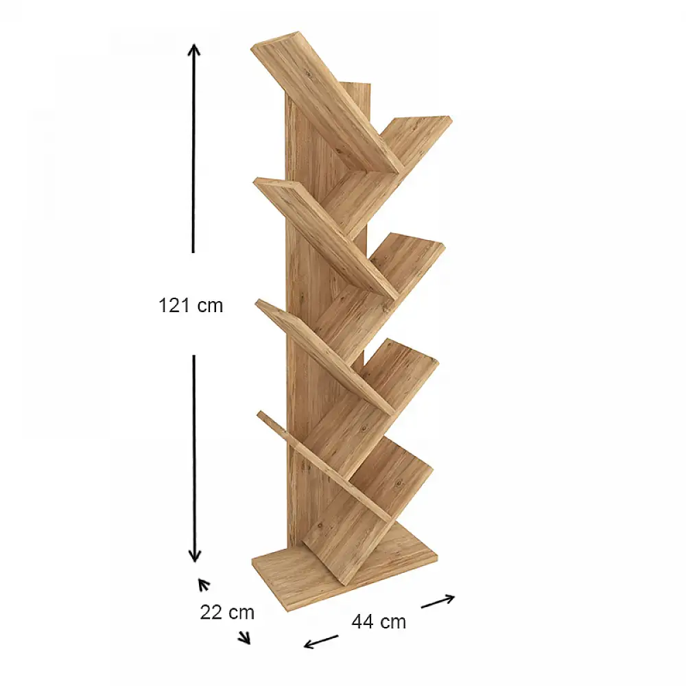 Βιβλιοθήκη Milton Megapap χρώμα pine oak 44x22x121εκ. | GP041-0007,2