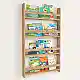 Επιτοίχια βιβλιοθήκη - ραφιέρα Montessori Megapap χρώμα pine oak 74x10x120εκ. | GP041-0011,2