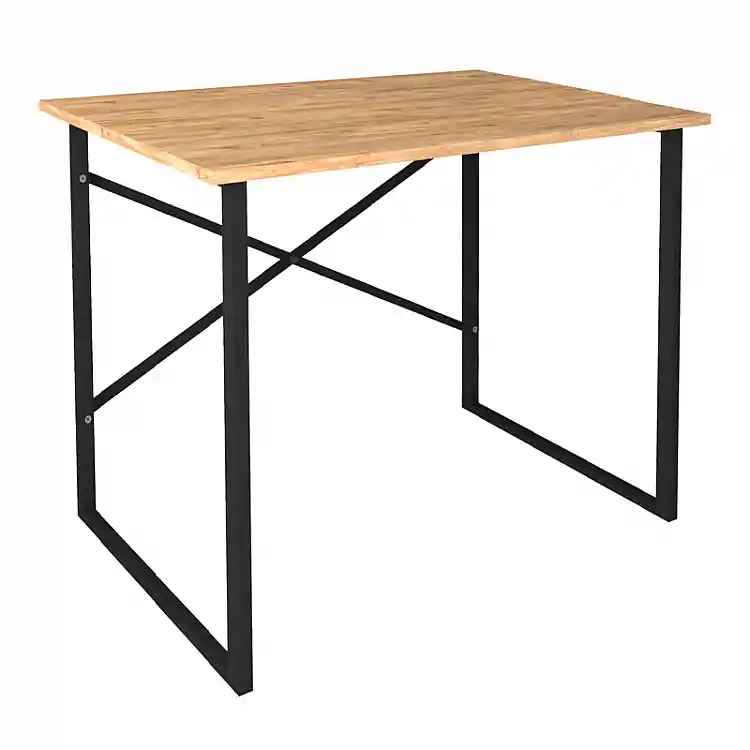 Γραφείο εργασίας Rilke Megapap χρώμα μαύρο - pine oak 90x60x75εκ. | GP041-0014,2