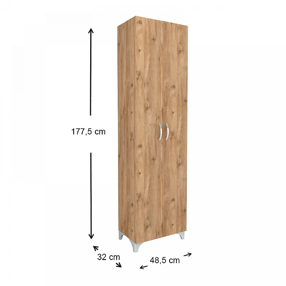 Ντουλάπα - Παπουτσοθήκη μελαμίνης Lilly Megapap χρώμα pine oak 49x32x178εκ. Ντουλάπα - Παπουτσοθήκη μελαμίνης Lilly Megapap χρώμα pine oak 49x32x178εκ.