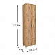 Ντουλάπα - Παπουτσοθήκη μελαμίνης Lilly Megapap χρώμα pine oak 49x32x178εκ. Ντουλάπα - Παπουτσοθήκη μελαμίνης Lilly Megapap χρώμα pine oak 49x32x178εκ.