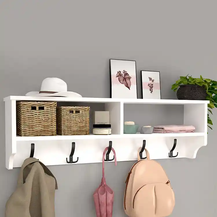 Κρεμάστρα τοίχου Ottila Megapap χρώμα λευκό 120x22x37εκ. | GP041-0026,1
