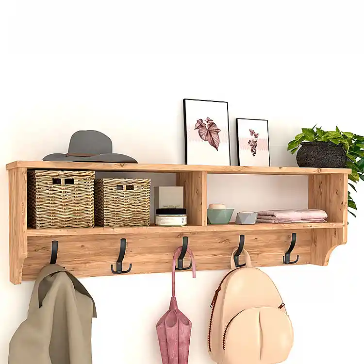 Κρεμάστρα τοίχου Ottila Megapap χρώμα pine oak 120x22x37εκ. | GP041-0026,2