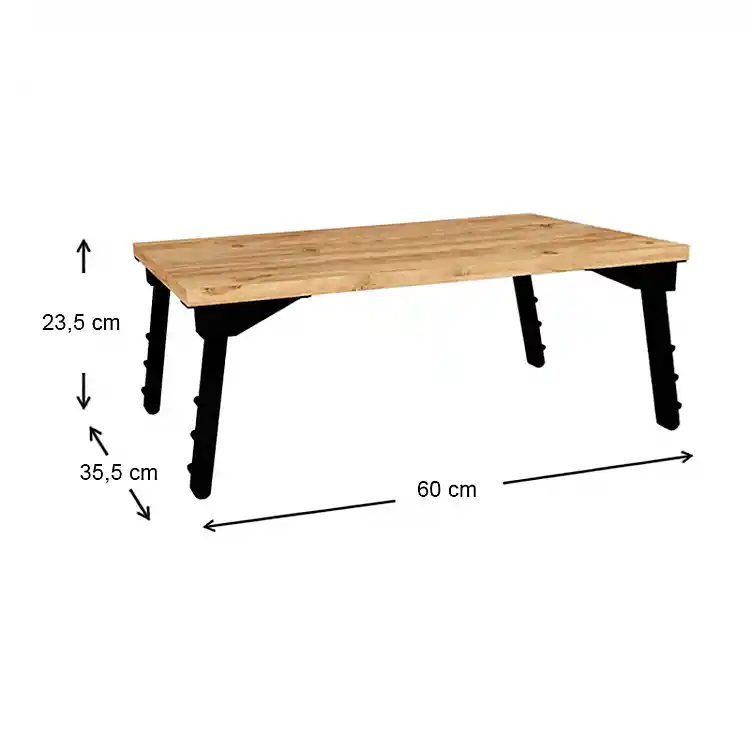 Τραπεζάκι laptop Sidon Megapap χρώμα pine oak 60x35,5x23,5εκ. | GP041-0031,1