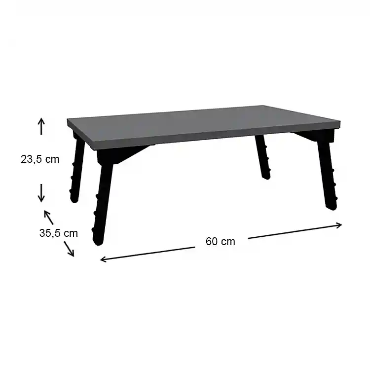 Τραπεζάκι laptop Sidon Megapap χρώμα ανθρακί 60x35,5x23,5εκ. | GP041-0031,2