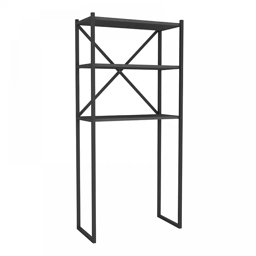 Έπιπλο πλυντηρίου Mindy Megapap μεταλλικό - μελαμίνης χρώμα μαύρο - ανθρακί 66x34x160εκ. | GP041-0032,4