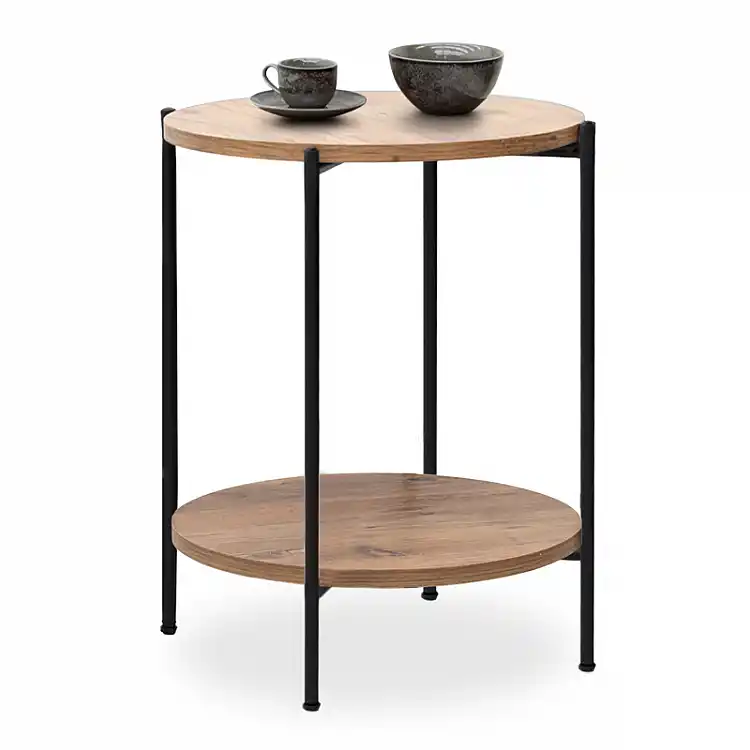 Τραπεζάκι βοηθητικό Argento Megapap χρώμα pine oak 43x43x60εκ. | GP041-0044,1