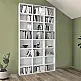 Βιβλιοθήκη μελαμίνης Fyodor Megapap χρώμα λευκό 102x16x178εκ.