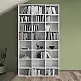 Βιβλιοθήκη μελαμίνης Fyodor Megapap χρώμα λευκό 102x16x178εκ.