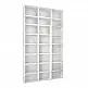 Βιβλιοθήκη μελαμίνης Fyodor Megapap χρώμα λευκό 102x16x178εκ.